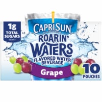 Capri Sun Roarin' Waters Grape Geyser Flavored Water Kids Drink Pouches