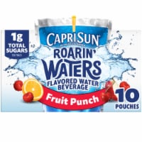 Capri Sun Roarin' Waters Fruit Punch Wave Flavored Water Kids Drink Pouches