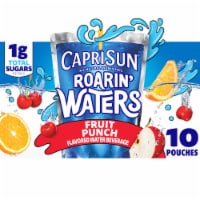 Capri Sun Roarin' Waters Fruit Punch Wave Flavored Water Kids Drink Pouches