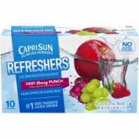 Capri Sun Refreshers Very Berry Punch Juice Drink Blend Pouches Perspective: Main