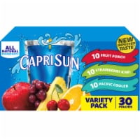 Capri Sun Variety Pack with Fruit Punch Strawberry Kiwi & Pacific Cooler Juice Box Pouches