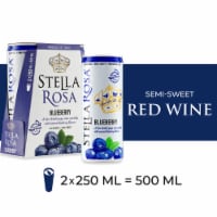 Stella Rosa Blueberry Italian Semi-Sweet Red Wine 2-Pack Can