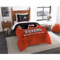 The Northwest 1NHL862010017RET NHL 86201 Flyers Draft Comforter Set&#44; Twin