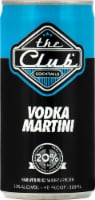 The Club Vodka Martini Ready to Drink Cocktail Single Can