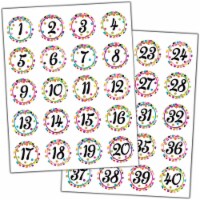 Teacher Created Resources TCR5574 1 in. Confetti Numbers Stickers