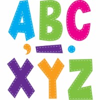 Multi Bright Stitch 7  Fun Font Letters, 120 Pieces
