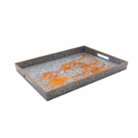 Cornucopia Silver Rectangular Serveware Tray 14X19