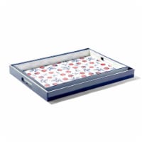 Bing Cherries Set Of 2 Rectangular Serveware Trays Lg 14X19 , Md 12 X 18