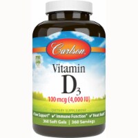 Carlson Vitamin D3 4,000 Iu (100 mcg) 360 Sgels Perspective: Main