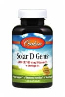 Carlson Solar D Gems Vitamin D3 Softgels 4000IU