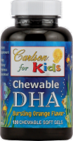 Carlson for Kids Chewable DHA Bursting Orange Flavor Chewable Softgels 120 Count