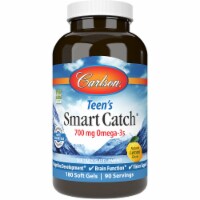Carlson for Teen's Smart Catch Fish Oil Natural Lemon Flavor Soft Gels 1000mg