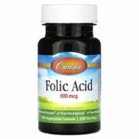 Carlson Folic Acid 800 mcg - 300 Vegetarian Tablets