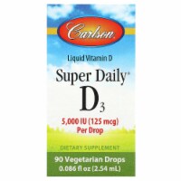 Carlson Super Daily D3 125 mcg (5 000 IU) 90 Vegetarian Drops - 0.086 fl oz (2.54