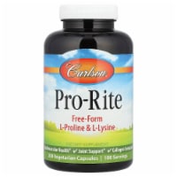 Carlson Pro-Rite Free-Form L-Proline & L-Lysine - 200 Vegetarian Capsules