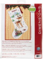 Dimensions Counted Cross Stitch Kit 16 Long-Reindeer Hedgehog Stocking (14 Count)