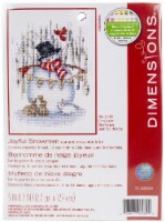 Dimensions Counted Cross Stitch Kit 5 X7 -Joyful Snowman (14 Count)