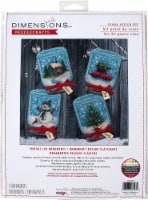 Dimensions Counted Cross Stitch Ornament Kit Set of 4-Christmas Jar Ornaments (14 Count)