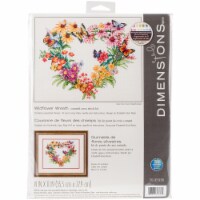Dimensions Counted Cross Stitch Kit 14 X11 -Wildflower Wreath (14 Count)
