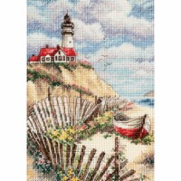 Dimensions Gold Petite Counted Cross Stitch Kit 5 X7 -Cliffside Beacon (18 Count)