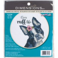 Dimensions Counted Cross Stitch Kit 6 Round-Ruff Life Perspective: Main