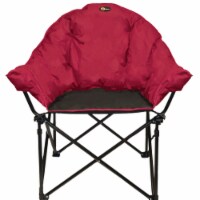 Faulkner FLK-49579 Big Dog Bucket Chair - Burgundy & Black