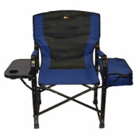Faulkner FLK-49581 El Captain Director Chair with Cooler Bag - Blue