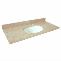 49 in. W Granite Vanity Top in Beige with White Basin 49 in. W Granite Vanity Top in Beige with White Basin