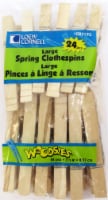 Loew Cornell Woodsies Spring Clothespins - Large - 24 Count - Natural