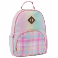 A.D. Sutton All Vinyl Ombre Plaid Backpack Perspective: Main