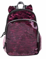 A.D. Sutton Zebra Print School Supply Backpack - Fuschia/Black Perspective: Main