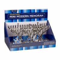 Rite Lite 4.75 Silver Solid Mini Hanukkah Menorah Candles Stand
