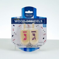 Rite Lite® Hanukkah Large Wood Dreidels - Set of 2 Perspective: Main