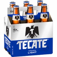 Tecate Light Mexican Lager Beer, 6 Pack, 12 fl oz Bottles Perspective: Main
