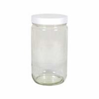 32 oz. Clear Straight-Sided Jar with Lid 12 count 8535