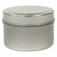 Frontier Natural Products 4 oz. Round Metal Tin With Silver Finish