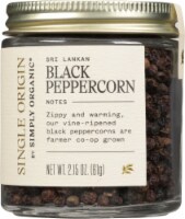 Simply Organic Single Origin Sri Lankan Black Peppercorn