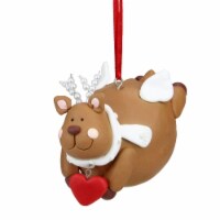 Roman Club Pack of 12 Brown and White Chubby Reindeer Angel Christmas Ornaments 4