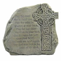 Home & Garden Celtic Cross Stone Polyresin Irish Blessing Yard Decor 47559