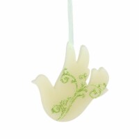 Roman 4  Christmas Garden Dove Peaceful Bird Wax Scented Ornament - Orange Vanilla