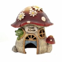 Home & Garden Toad Abode Garden Statue Polyresin Frog House Mushroom 65905