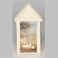 Roman 7.5  Pre-Lit Ivory LED Building Christmas Tabletop Decor