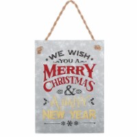 Roman 7.5  We Wish You a Merry Christmas Verse Metal Christmas Tree Ornament