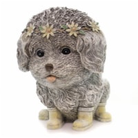 Home & Garden Rainy Day Pudgy Dog Polyresin Boots Puppy Statue 11317