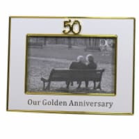 Home Decor 50Th Anniversary Frame. Metal Golden Marriage 19929