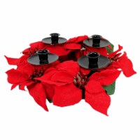Christmas Poinsettia Wreath Metal Advent Flowers 133831