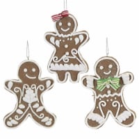 Holiday Ornament Gingerbread People Polyresin Cookies Christmas Iced 134856