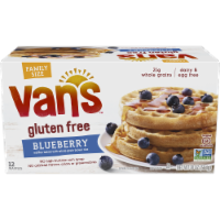 Van's Gluten Free Blueberry Waffles Family Size 12 Count