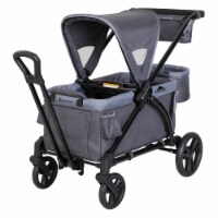 Baby Trend Expedition 2 in 1 Push or Pull Stroller Wagon Plus w/ Canopy, Grey