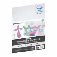PrintWorks® Printable White Glitter Cardstock Perspective: Main
